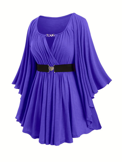 Glow Unbound LLC plus-size oversized heart-detail top