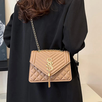 Glow Unbound LLC argyle quilted square crossbody bag