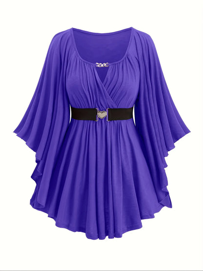 Glow Unbound LLC plus-size oversized heart-detail top