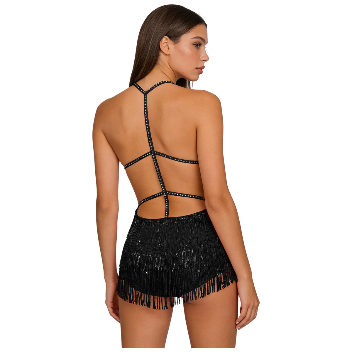 Sequin Fringe Dance Bodysuit