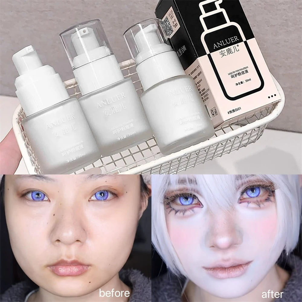 Glow Unbound LLC White Liquid Foundation full coverage makeup