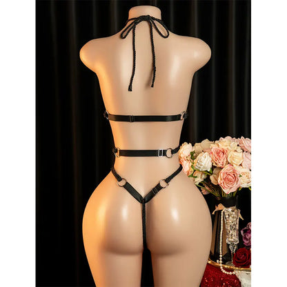 Lace Strappy Lingerie Set One Size