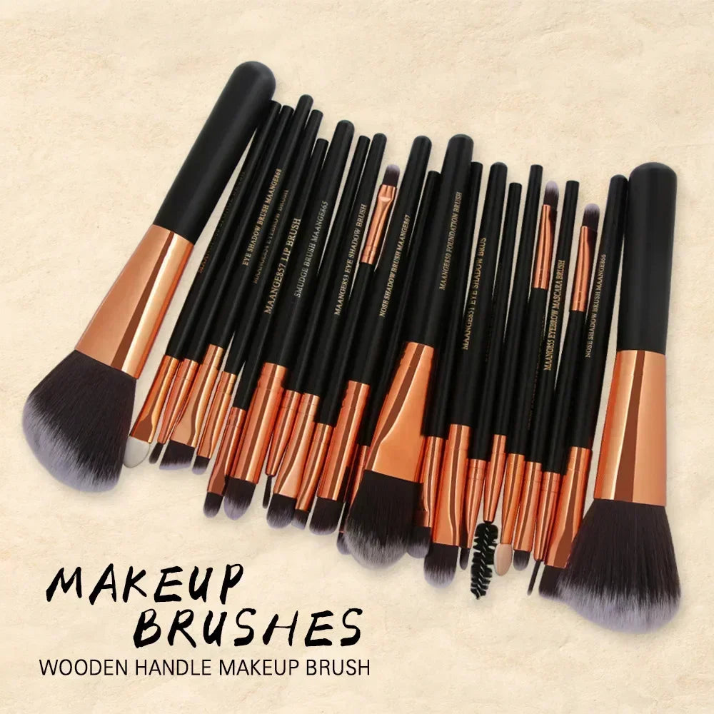 Pro Makeup Brush Set with Travel Bag