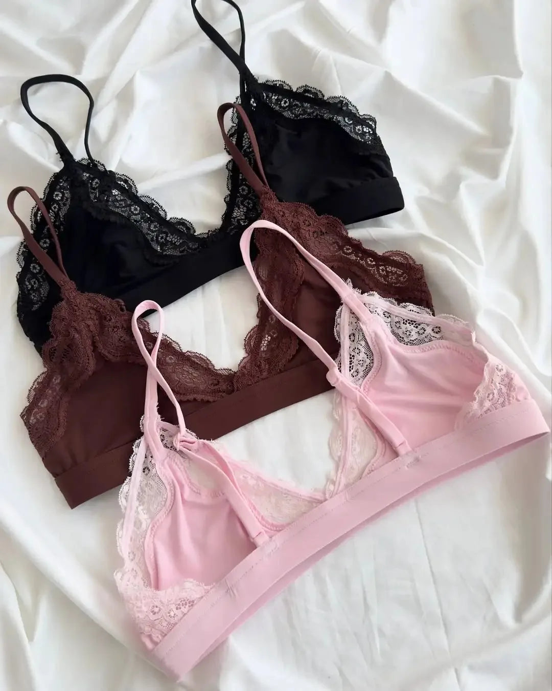 Lace V-neck Bra Set Women Summer 