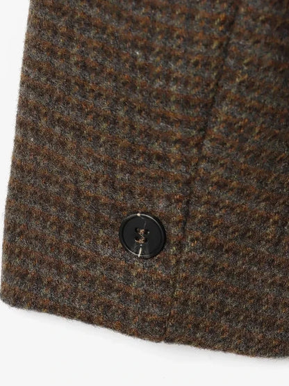 Glow Unbound LLC slim plaid collarless blazer