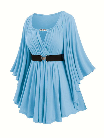 Glow Unbound LLC plus-size oversized heart-detail top