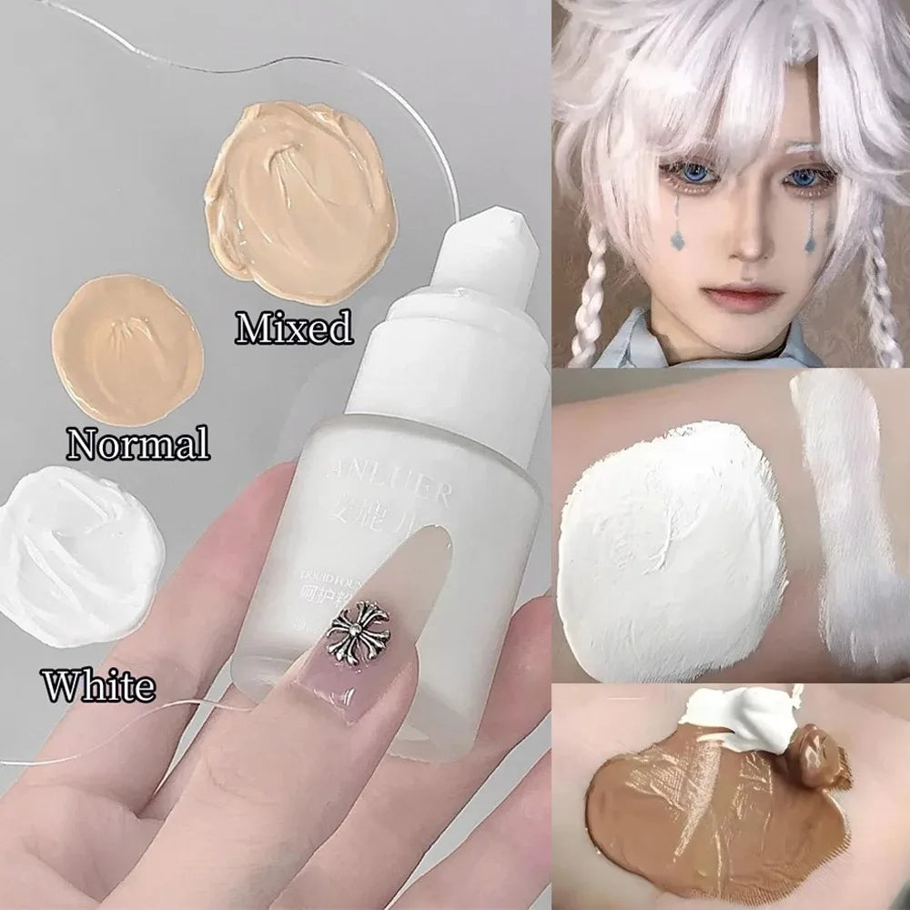 Glow Unbound LLC White Liquid Foundation full coverage makeup
