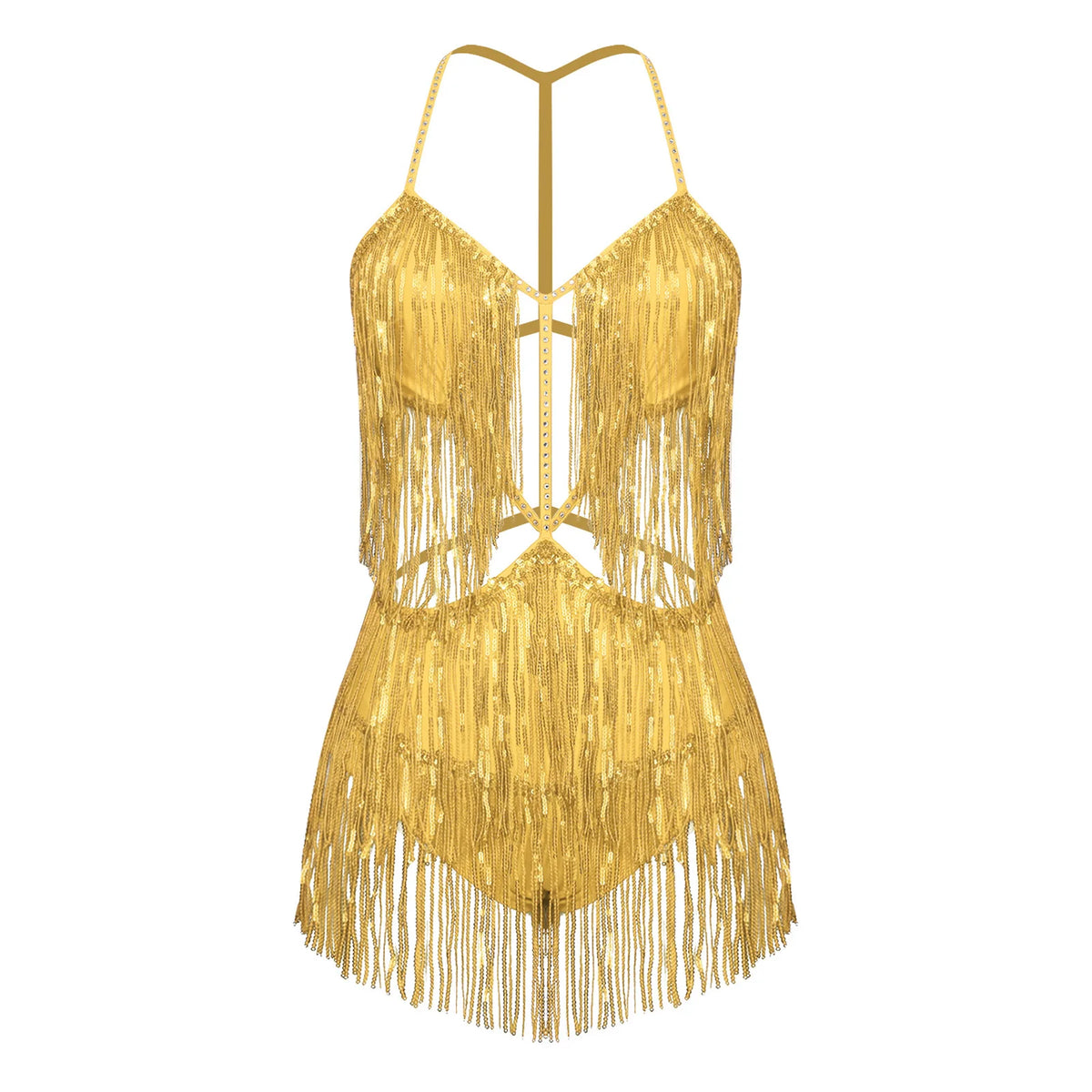 Sequin Fringe Dance Bodysuit