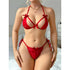 Lace Adjustable Push-Up Bra and Thong 2-Piece