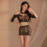 Glow Unbound LLC Sheer Deep-V Bow Bodysuit