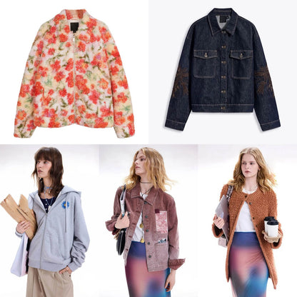 Glow Unbound LLC floral embroidered contrast jacket