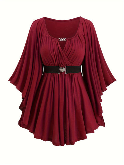 Glow Unbound LLC plus-size oversized heart-detail top