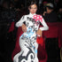 Glow Unbound LLC graffiti print turtleneck maxi dress
