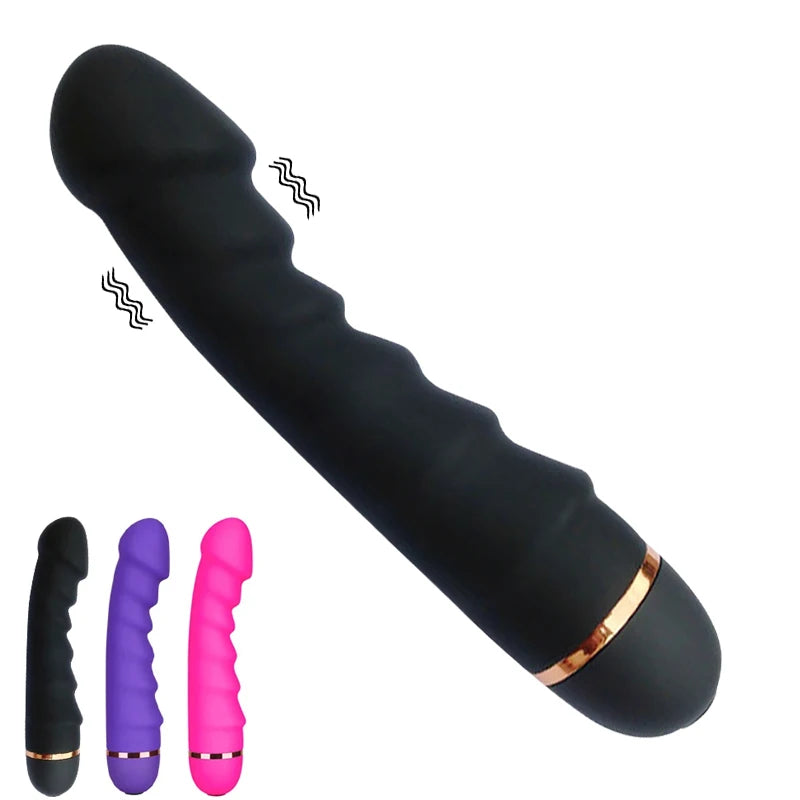 Modes Vibrator Soft Silicone Dildo Realistic