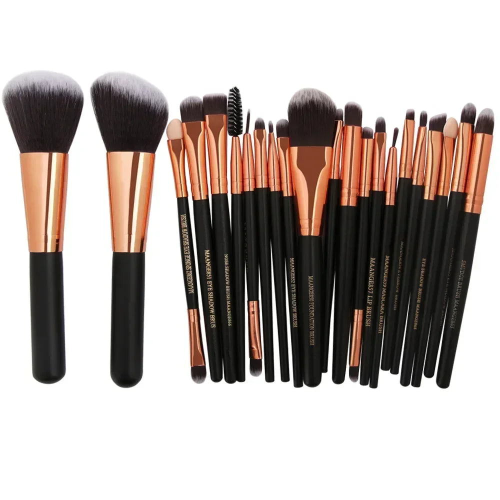 Pro Makeup Brush Set with Travel Bag