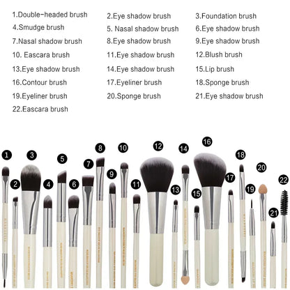 Pro Makeup Brush Set with Travel Bag