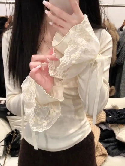 Apricot Slim-Fit Long-Sleeve Layering Tee