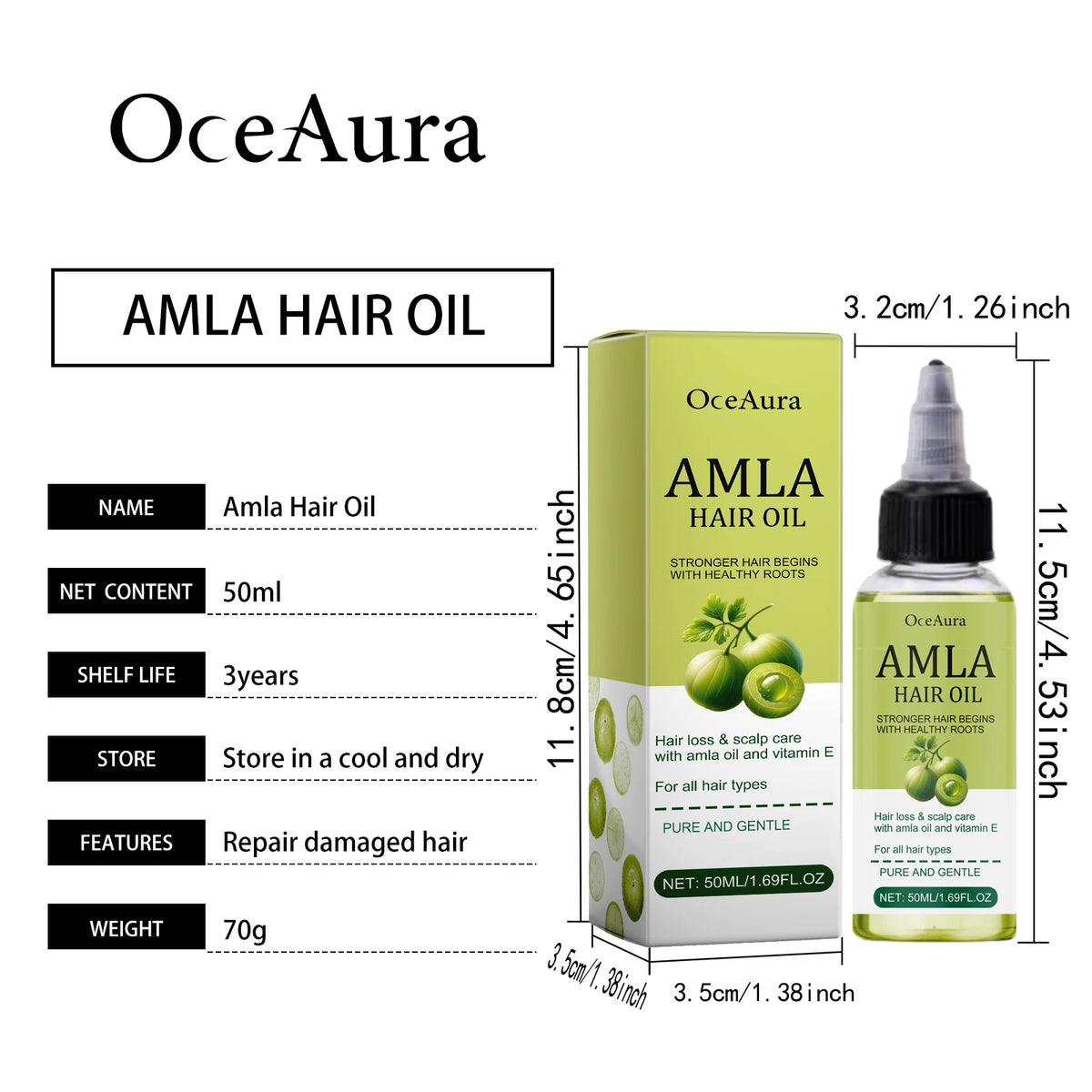 Glow Unbound LLC Amla Hair Oil for Dry Hair