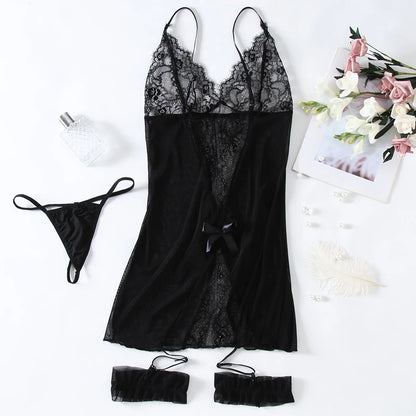 Lace Mesh See-through Camisole Dress
