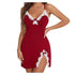 Glow Unbound LLC Lace-Trim V-Neck Chemise Nightgown