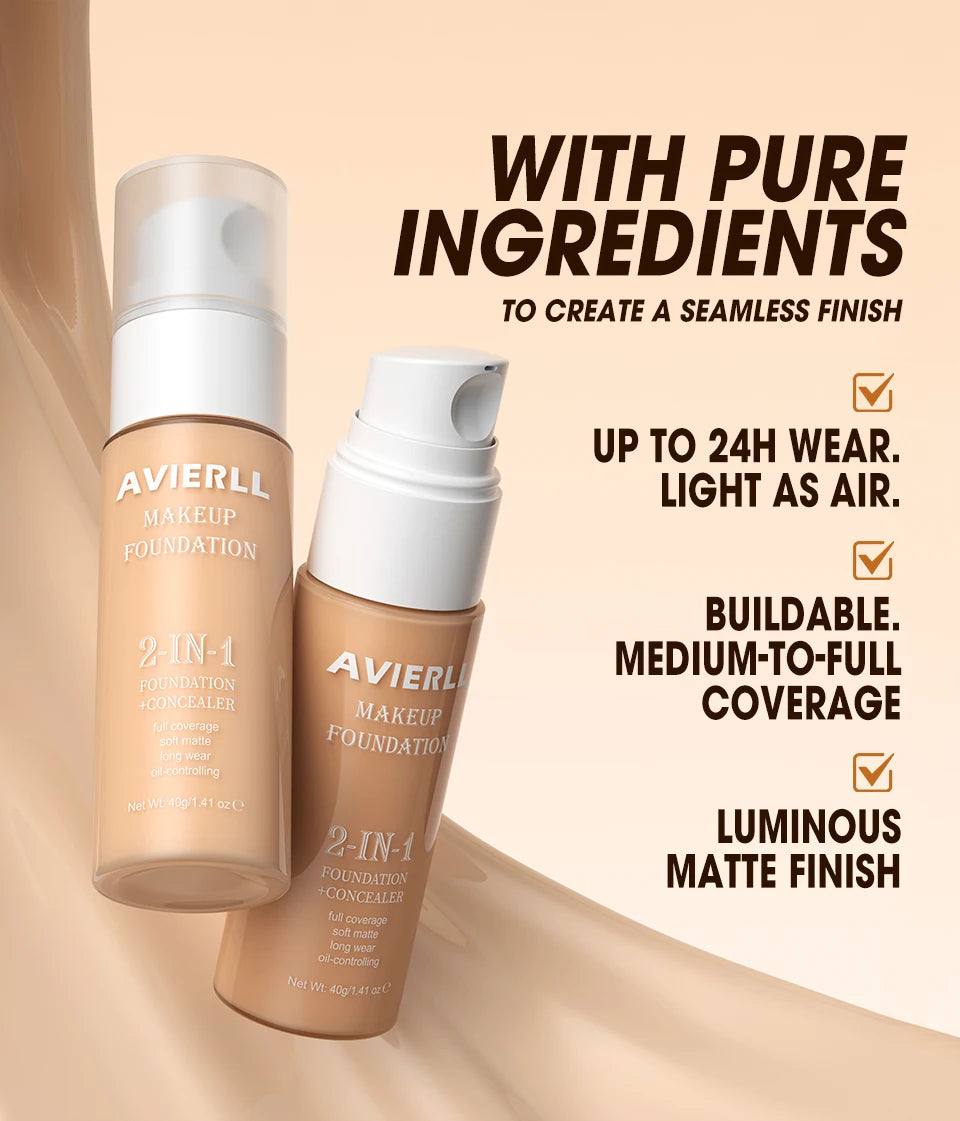  Waterproof Face Makeup, Moisturizing Foundation