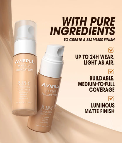  Waterproof Face Makeup, Moisturizing Foundation