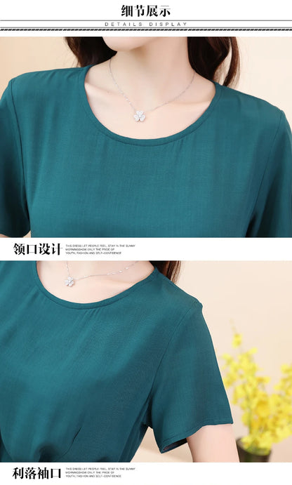 Glow Unbound LLC short-sleeve viscose midi dress