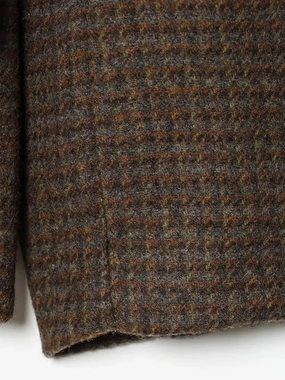 Glow Unbound LLC slim plaid collarless blazer