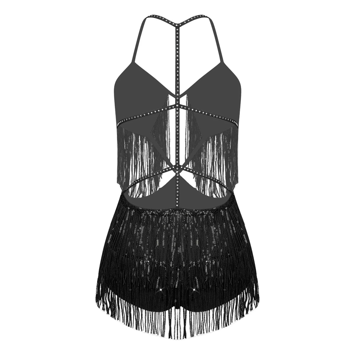 Sequin Fringe Dance Bodysuit