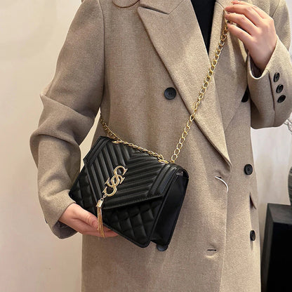 Glow Unbound LLC argyle quilted square crossbody bag