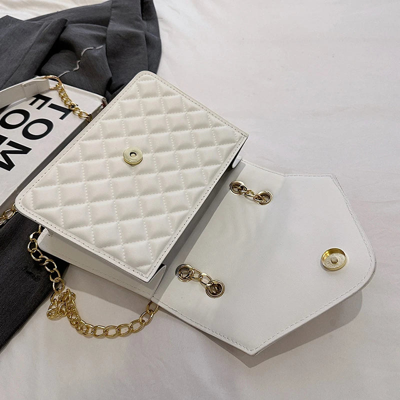 Glow Unbound LLC argyle quilted square crossbody bag