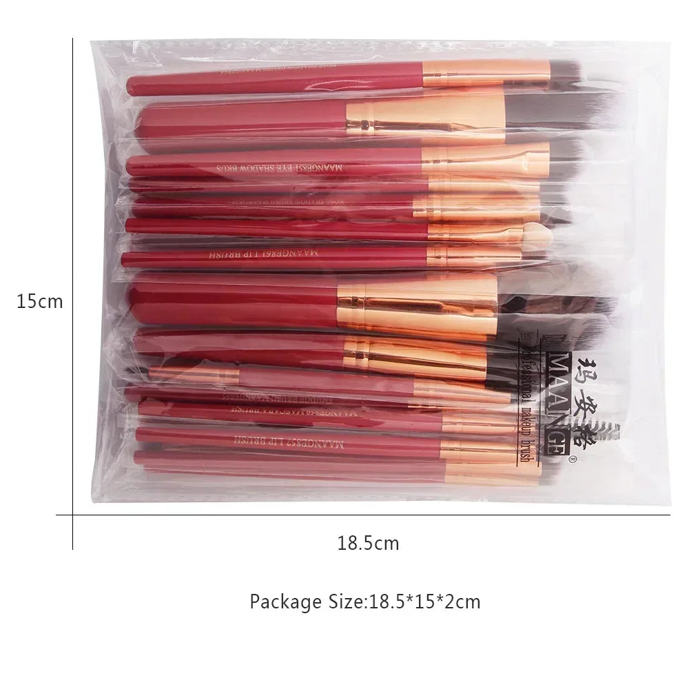Pro Makeup Brush Set with Travel Bag