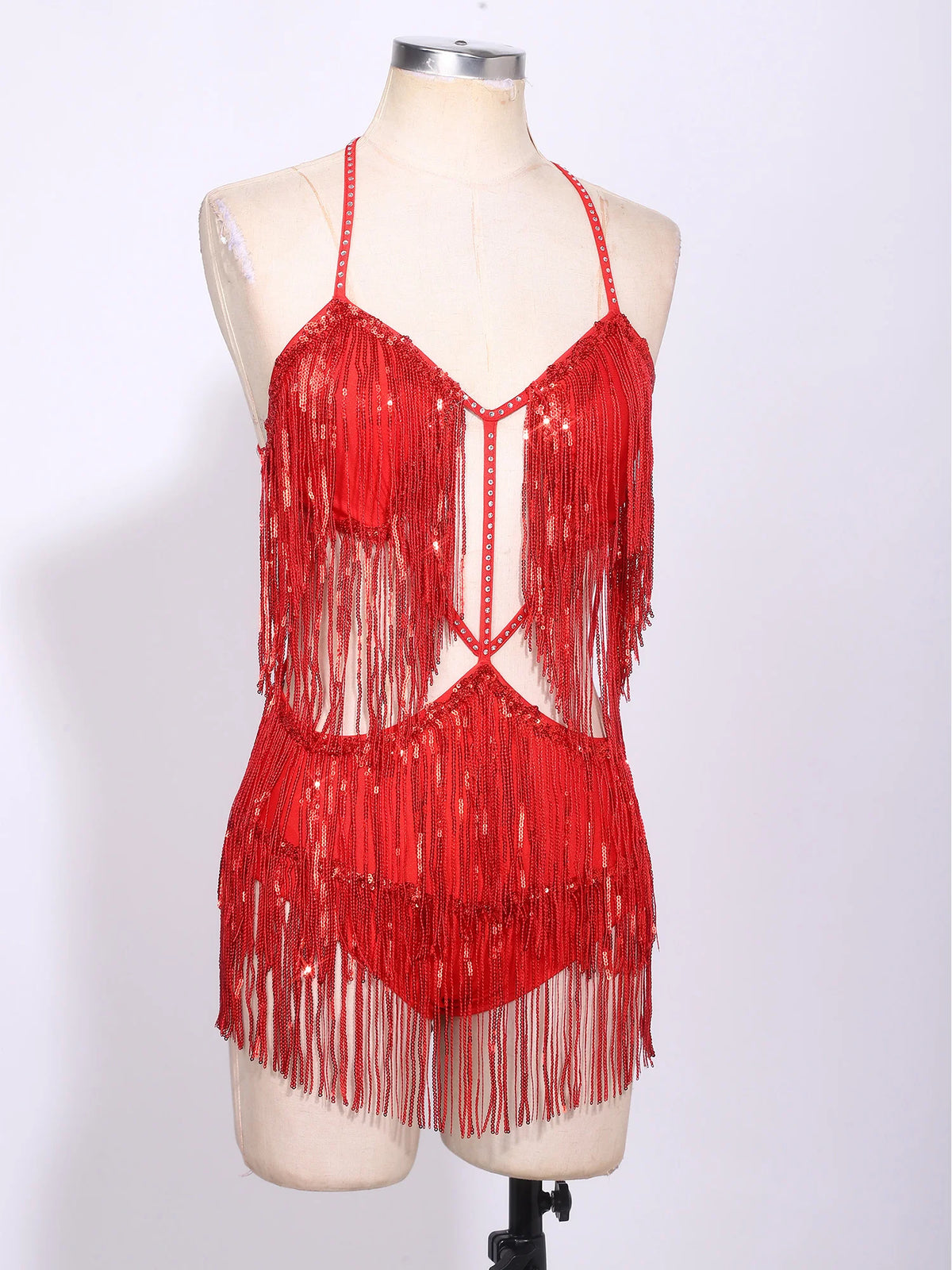 Sequin Fringe Dance Bodysuit