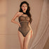 Glow Unbound LLC Sheer Deep-V Bow Bodysuit