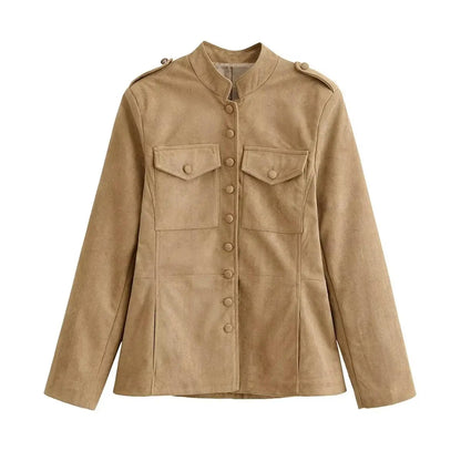 Glow Unbound LLC vintage faux suede cropped jacket