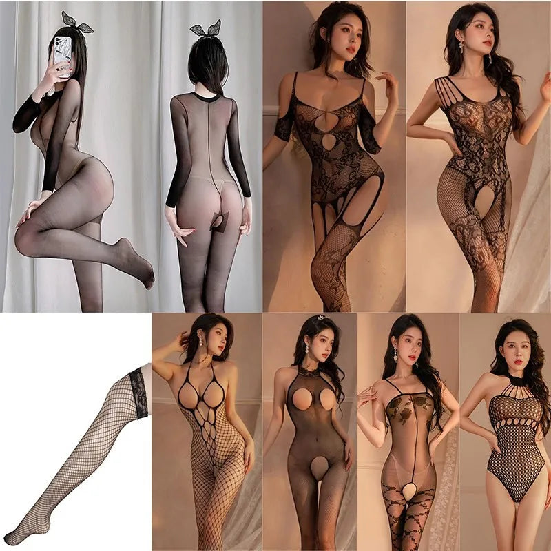 Glow Unbound LLC Sheer Deep-V Bow Bodysuit