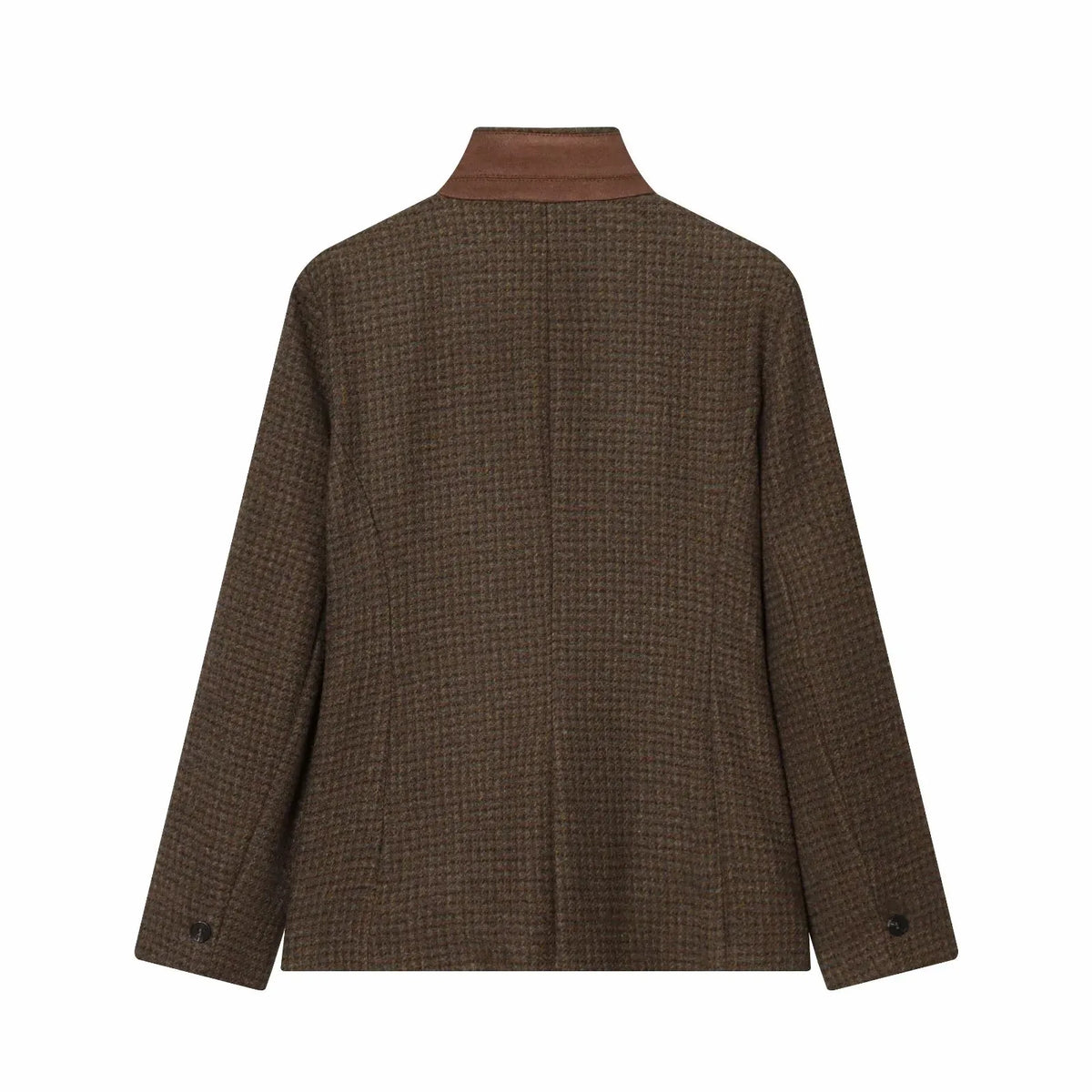 Glow Unbound LLC slim plaid collarless blazer