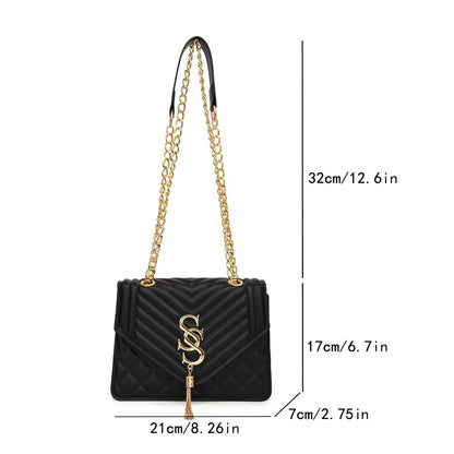 Glow Unbound LLC argyle quilted square crossbody bag