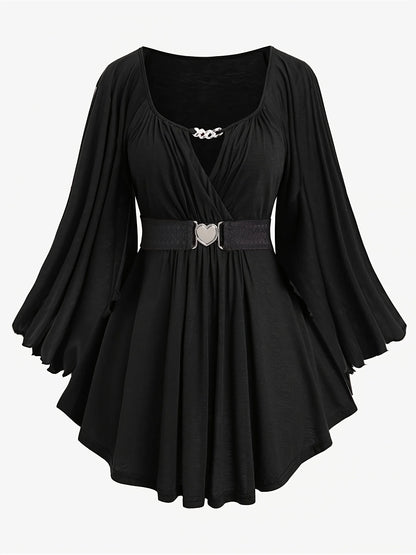Glow Unbound LLC plus-size oversized heart-detail top