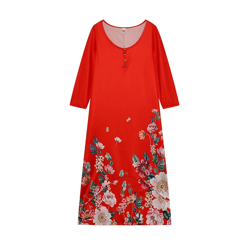 Glow Unbound LLC printed long-sleeve maxi dress