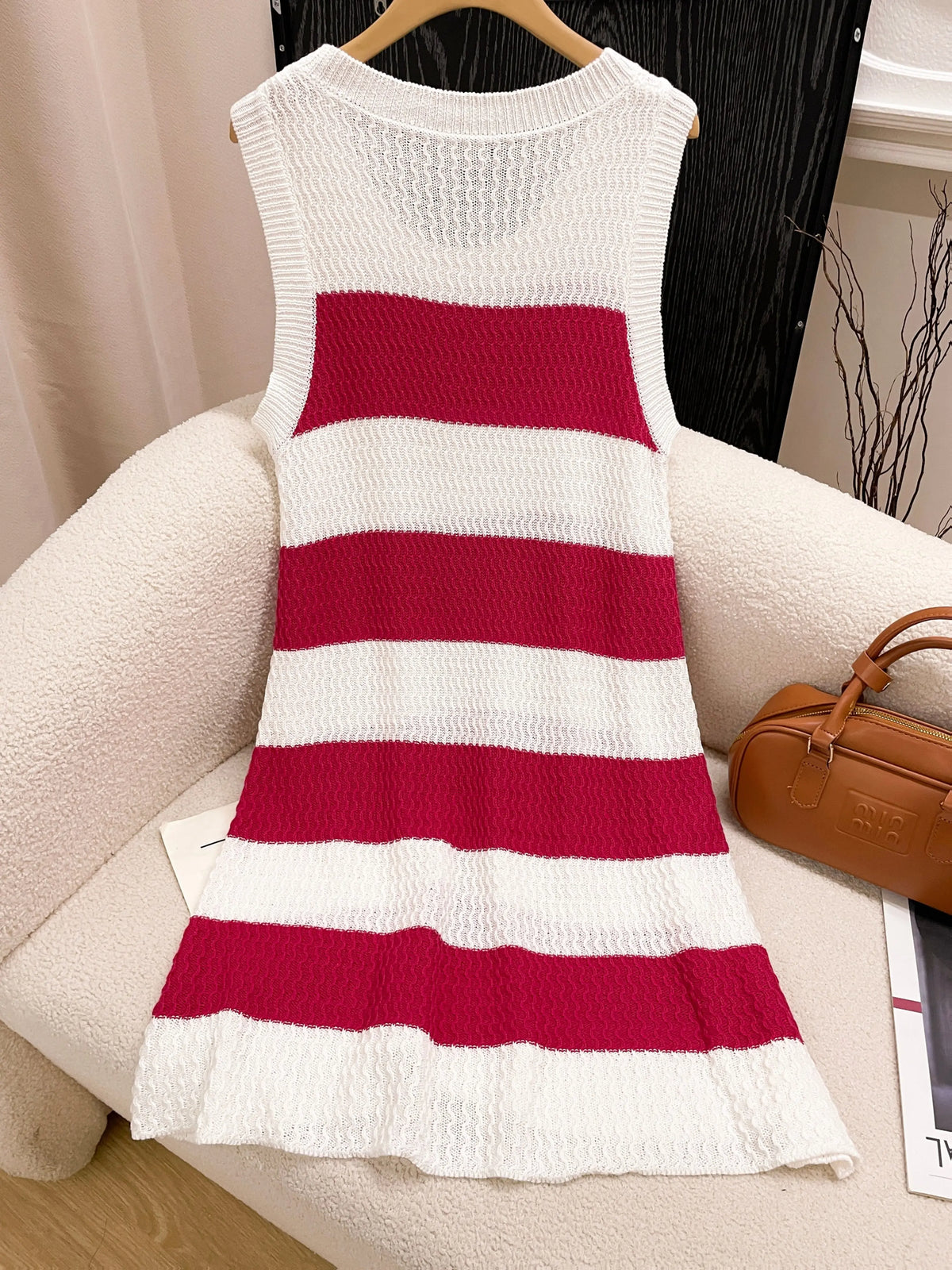 Glow Unbound LLC French chic striped sweater dress