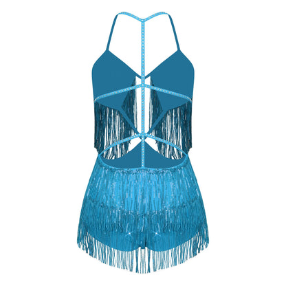 Sequin Fringe Dance Bodysuit