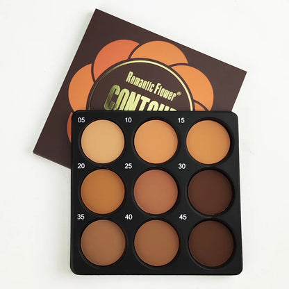 glow unbound llc  Dark Bronze Foundation Palette 9-color makeup