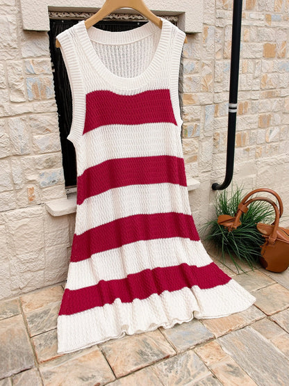 Glow Unbound LLC French chic striped sweater dress