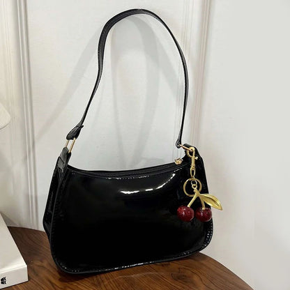 Glow Unbound LLC PU leather cherry pendant shoulder bag