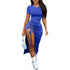 Glow Unbound LLC Ruched Drawstring Maxi Dress
