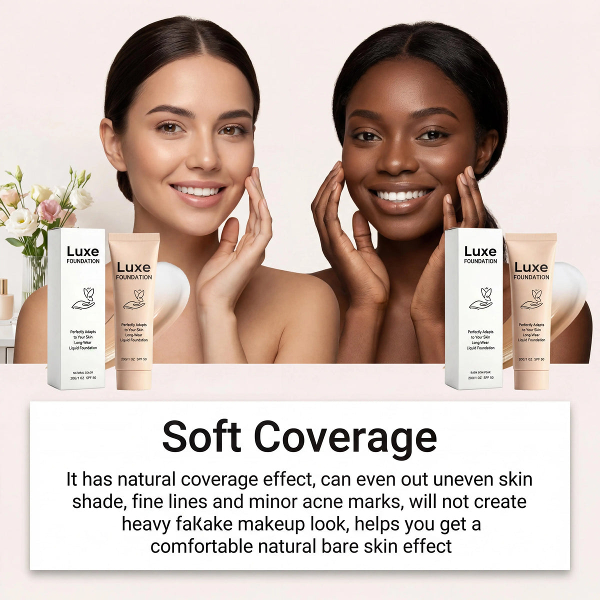Glow Unbound LLC color changing foundation SPF 50