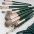 14-Piece Green Cloud Makeup Brush Set