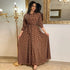 Glow Unbound LLC printed maxi shirt dress