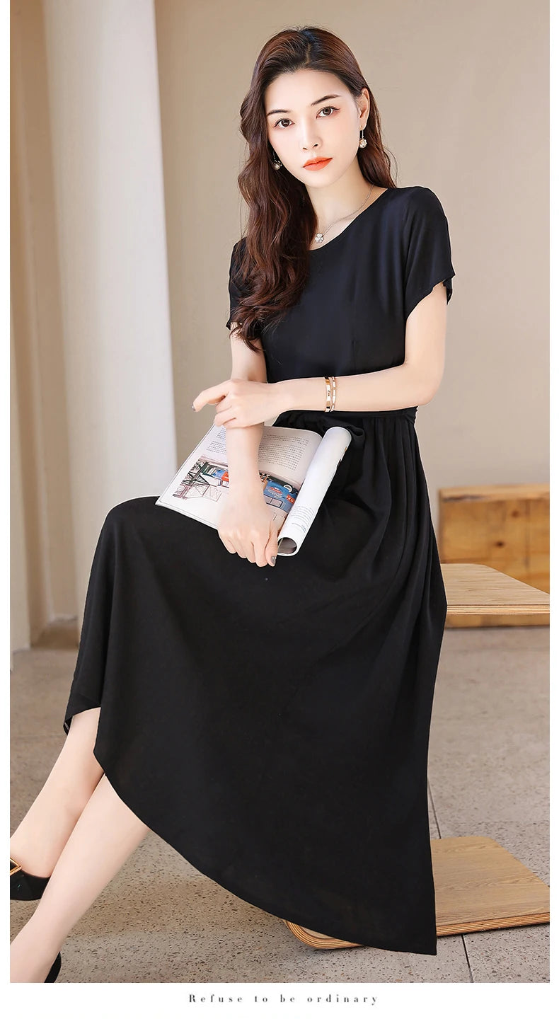 Glow Unbound LLC short-sleeve viscose midi dress